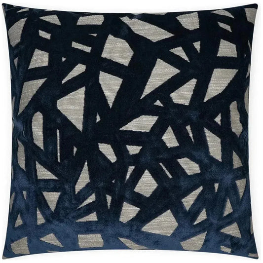 Veleri Indigo Abstract Navy Large Throw Pillow Insert - LOOMLAN - D.V. Kap - Throw Pillows