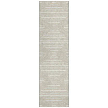 Velina Beige Washable Indoor-Outdoor Rug-Outdoor Rugs-LOOMLAN Rugs-2'3" x 7'6"-LOOMLAN