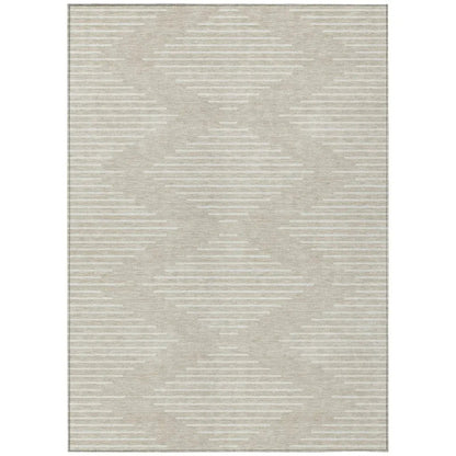 Velina Beige Washable Indoor-Outdoor Rug-Outdoor Rugs-LOOMLAN Rugs-2'6" x 3'10"-LOOMLAN