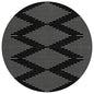 Velina Black Washable Indoor-Outdoor Rug-Outdoor Rugs-LOOMLAN Rugs-8' x 8'-LOOMLAN