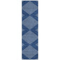 Velina Blue Washable Indoor-Outdoor Rug-Outdoor Rugs-LOOMLAN Rugs-2'3" x 7'6"-LOOMLAN