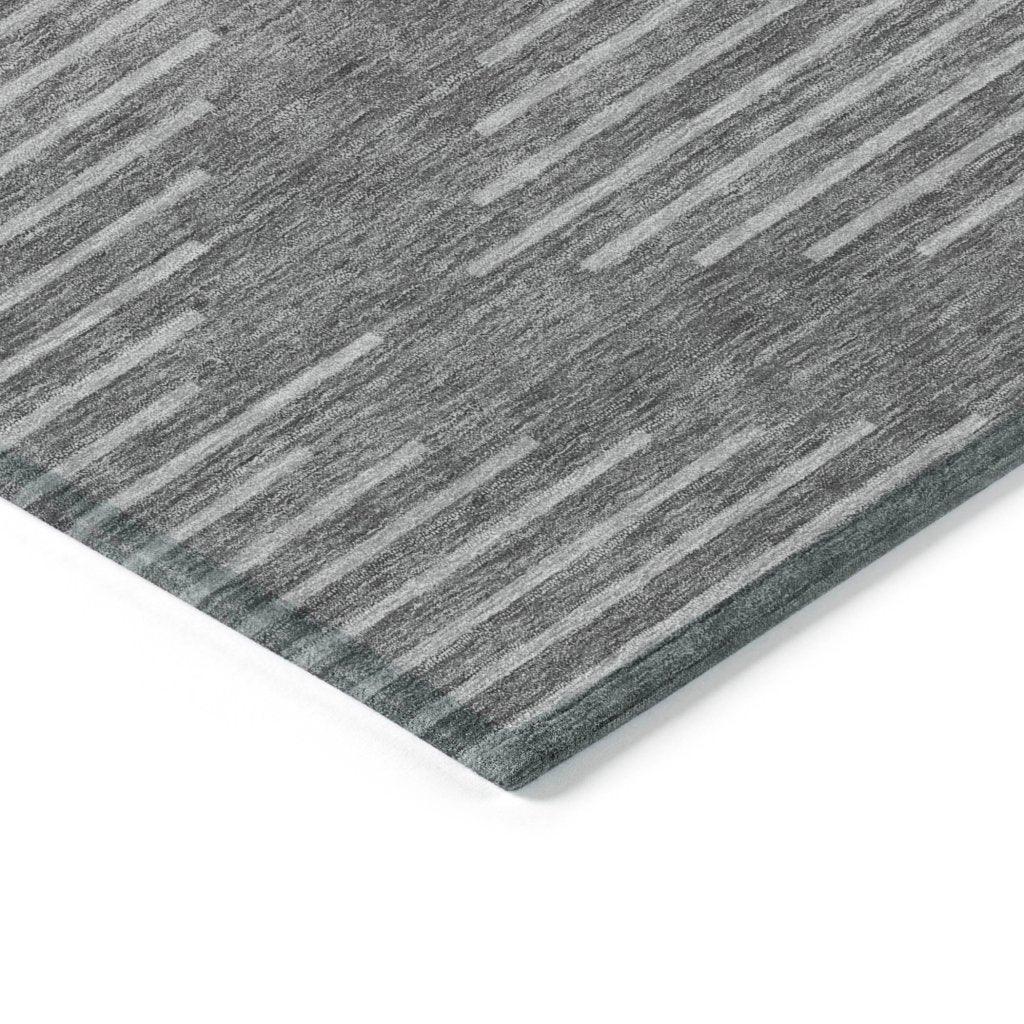 Velina Charcoal Washable Indoor-Outdoor Rug-Outdoor Rugs-LOOMLAN Rugs-LOOMLAN