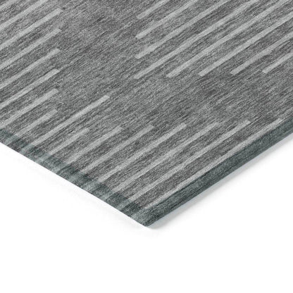 Velina Charcoal Washable Indoor-Outdoor Rug-Outdoor Rugs-LOOMLAN Rugs-LOOMLAN