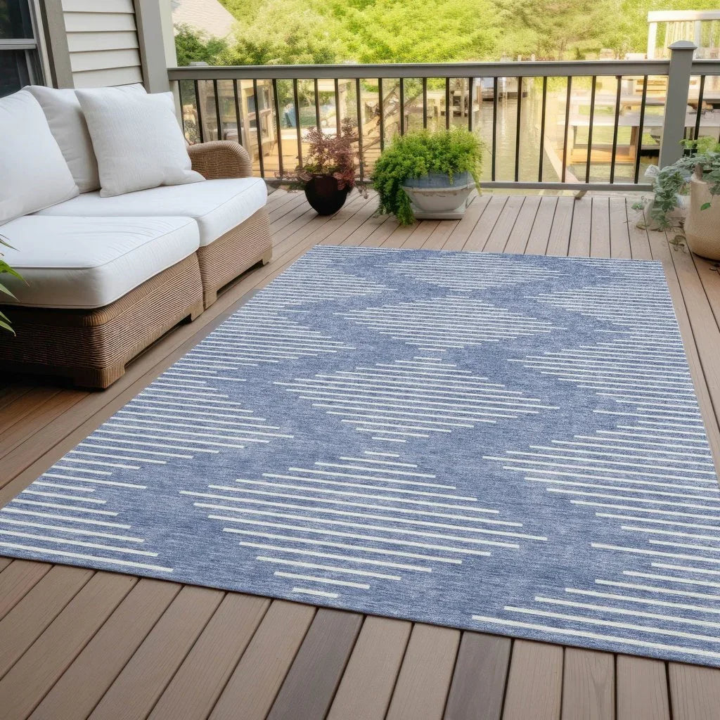 Velina Denim Washable Indoor-Outdoor Rug-Outdoor Rugs-LOOMLAN Rugs-LOOMLAN