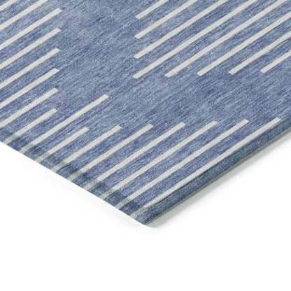 Velina Denim Washable Indoor-Outdoor Rug-Outdoor Rugs-LOOMLAN Rugs-LOOMLAN