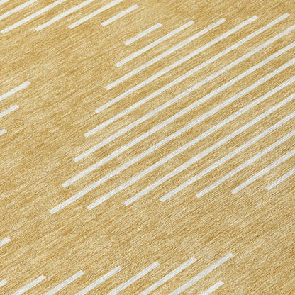 Velina Gold Washable Indoor-Outdoor Rug-Outdoor Rugs-LOOMLAN Rugs-LOOMLAN