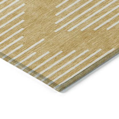 Velina Gold Washable Indoor-Outdoor Rug-Outdoor Rugs-LOOMLAN Rugs-LOOMLAN