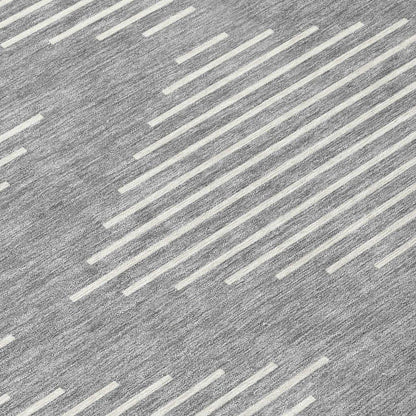 Velina Gray Washable Indoor-Outdoor Rug-Outdoor Rugs-LOOMLAN Rugs-LOOMLAN