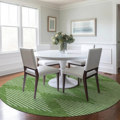 Velina Green Washable Indoor-Outdoor Rug-Outdoor Rugs-LOOMLAN Rugs-LOOMLAN