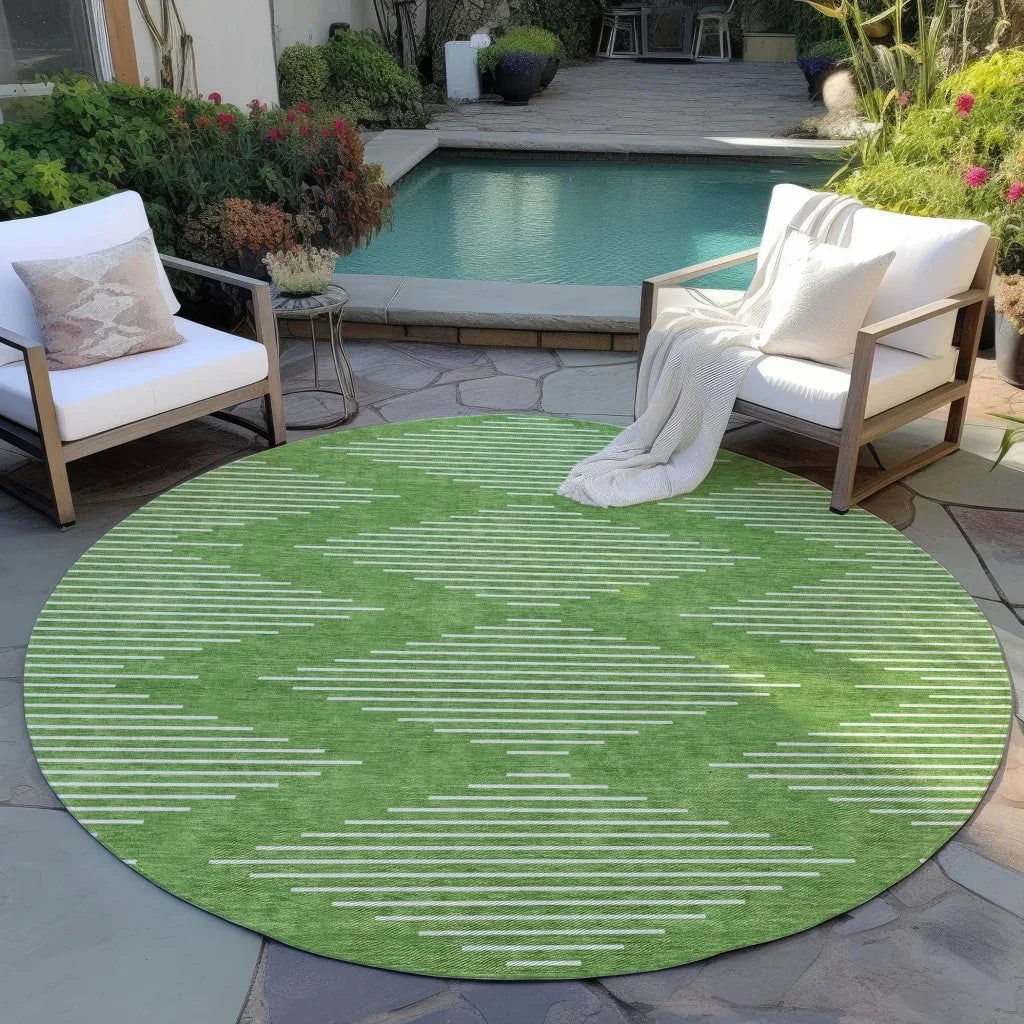 Velina Green Washable Indoor-Outdoor Rug-Outdoor Rugs-LOOMLAN Rugs-LOOMLAN