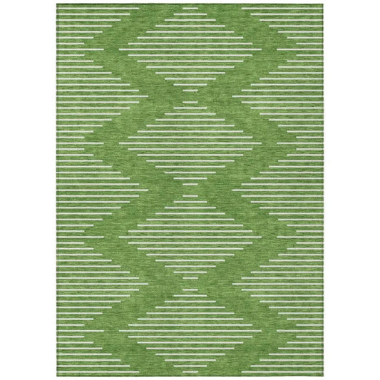Velina Green Washable Indoor-Outdoor Rug-Outdoor Rugs-LOOMLAN Rugs-2'6" x 3'10"-LOOMLAN