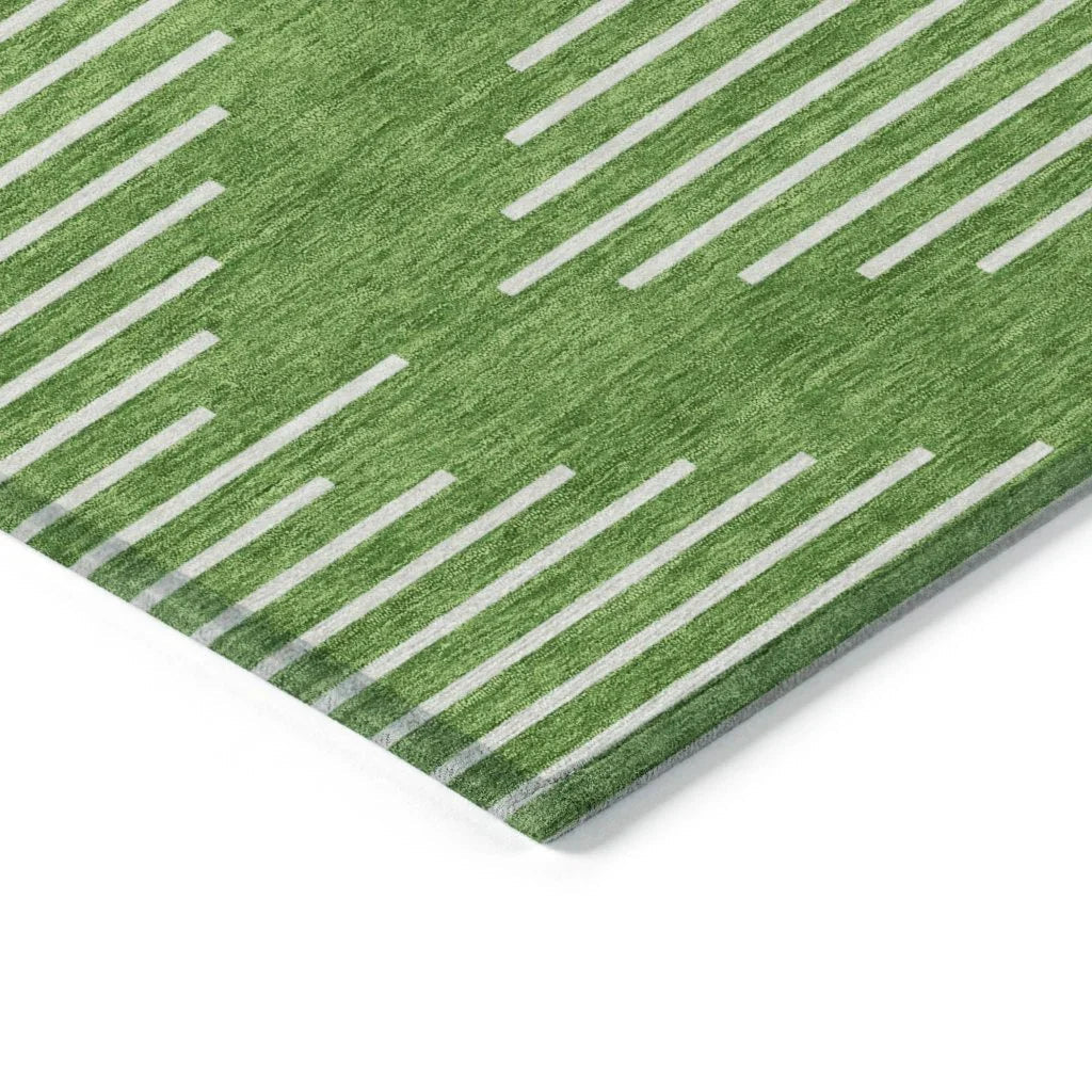 Velina Green Washable Indoor-Outdoor Rug-Outdoor Rugs-LOOMLAN Rugs-LOOMLAN