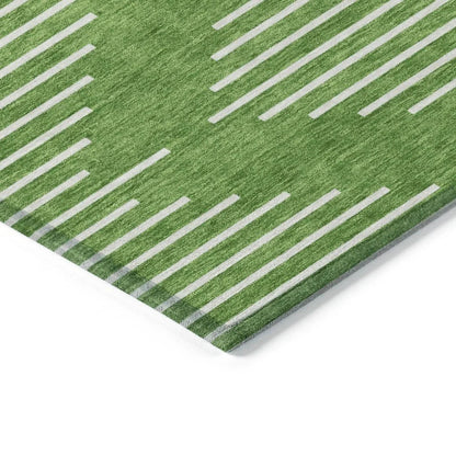 Velina Green Washable Indoor-Outdoor Rug-Outdoor Rugs-LOOMLAN Rugs-LOOMLAN