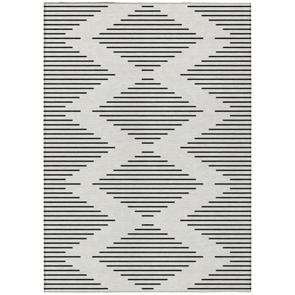 Velina Ivory Washable Indoor-Outdoor Rug-Outdoor Rugs-LOOMLAN Rugs-2'6" x 3'10"-LOOMLAN
