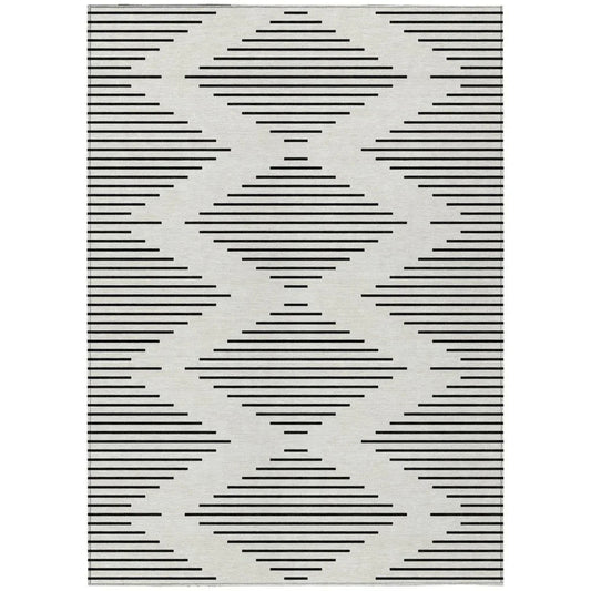 Velina Ivory Washable Indoor-Outdoor Rug-Outdoor Rugs-LOOMLAN Rugs-2'6" x 3'10"-LOOMLAN
