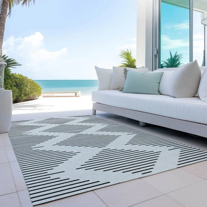 Velina Ivory Washable Indoor-Outdoor Rug-Outdoor Rugs-LOOMLAN Rugs-LOOMLAN