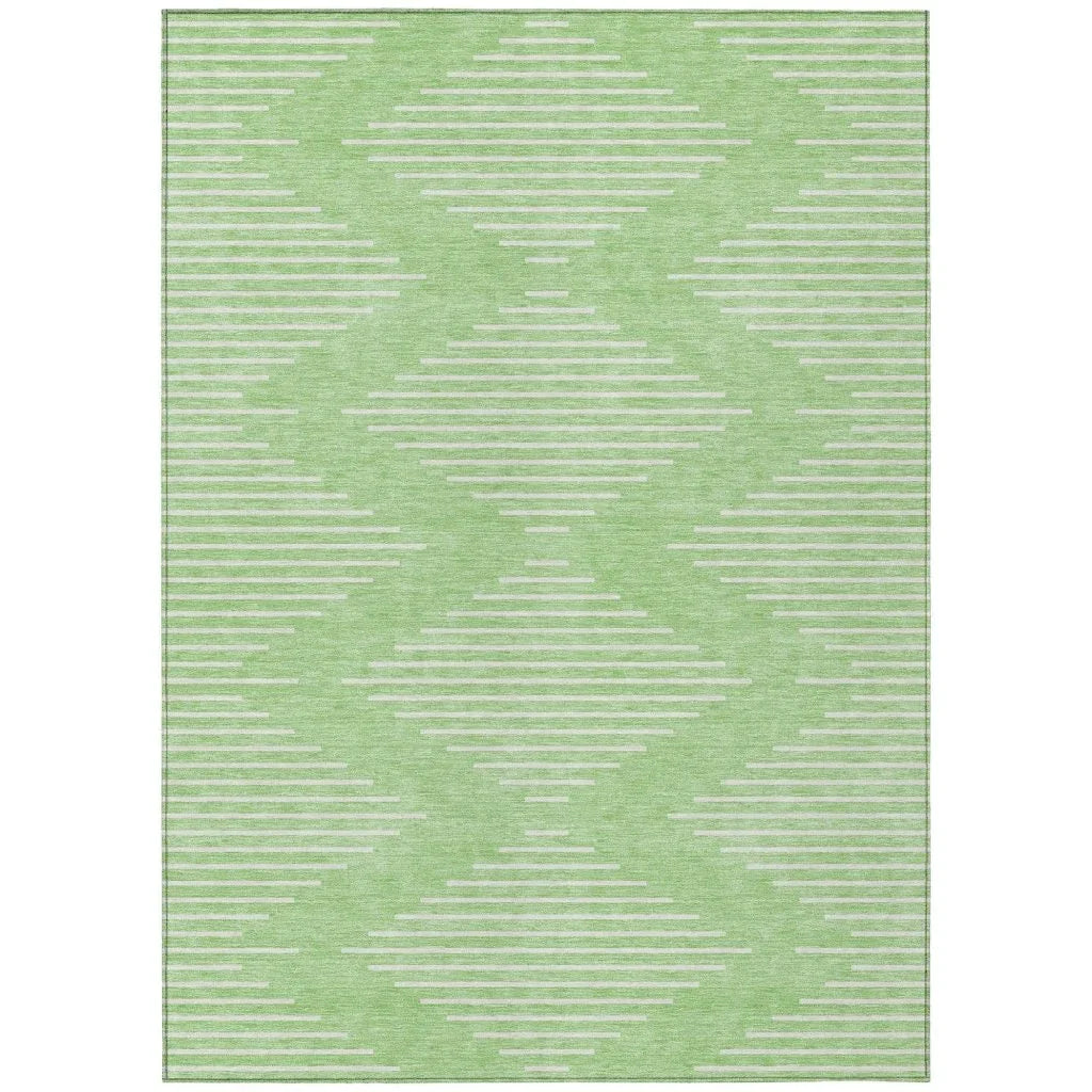 Velina Mint Washable Indoor-Outdoor Rug-Outdoor Rugs-LOOMLAN Rugs-2'6" x 3'10"-LOOMLAN