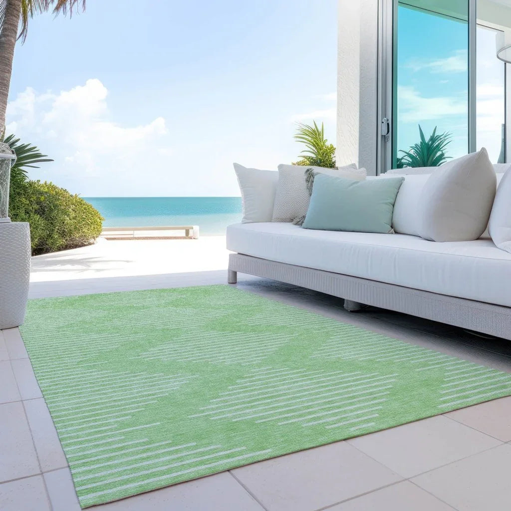 Velina Mint Washable Indoor-Outdoor Rug-Outdoor Rugs-LOOMLAN Rugs-LOOMLAN