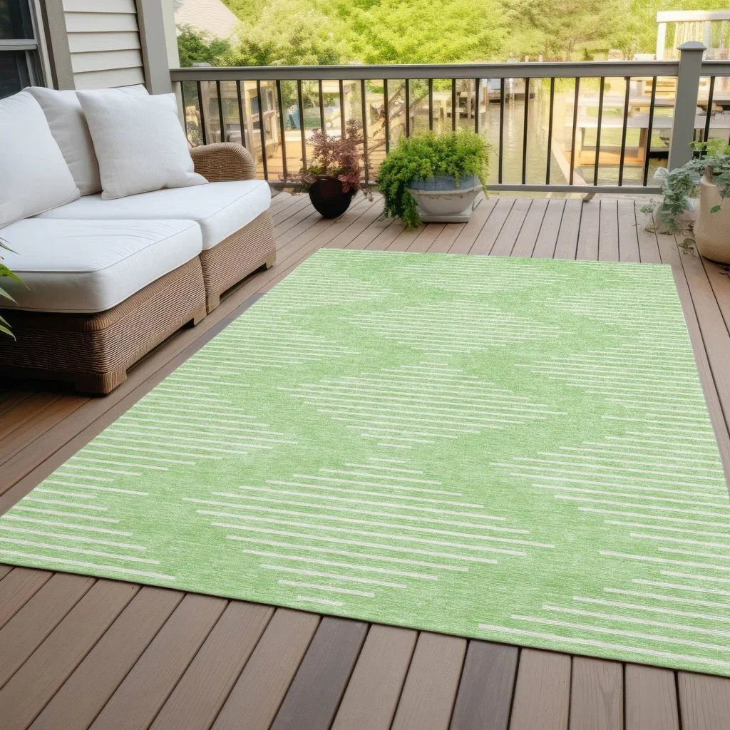 Velina Mint Washable Indoor-Outdoor Rug-Outdoor Rugs-LOOMLAN Rugs-LOOMLAN