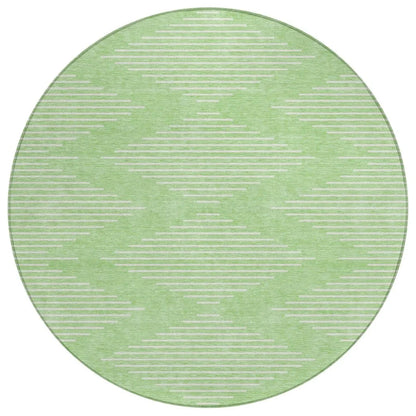 Velina Mint Washable Indoor-Outdoor Rug-Outdoor Rugs-LOOMLAN Rugs-8' x 8'-LOOMLAN