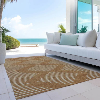 Velina Orange Washable Indoor-Outdoor Rug-Outdoor Rugs-LOOMLAN Rugs-LOOMLAN