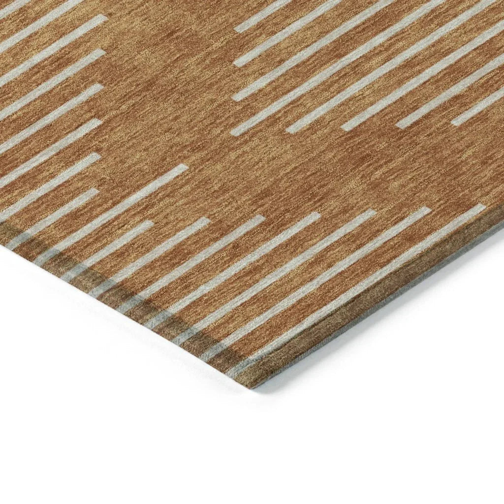 Velina Orange Washable Indoor-Outdoor Rug-Outdoor Rugs-LOOMLAN Rugs-LOOMLAN