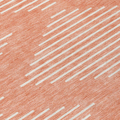 Velina Salmon Washable Indoor-Outdoor Rug-Outdoor Rugs-LOOMLAN Rugs-LOOMLAN