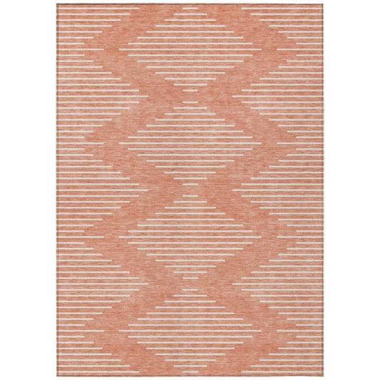Velina Salmon Washable Indoor-Outdoor Rug-Outdoor Rugs-LOOMLAN Rugs-2'6" x 3'10"-LOOMLAN