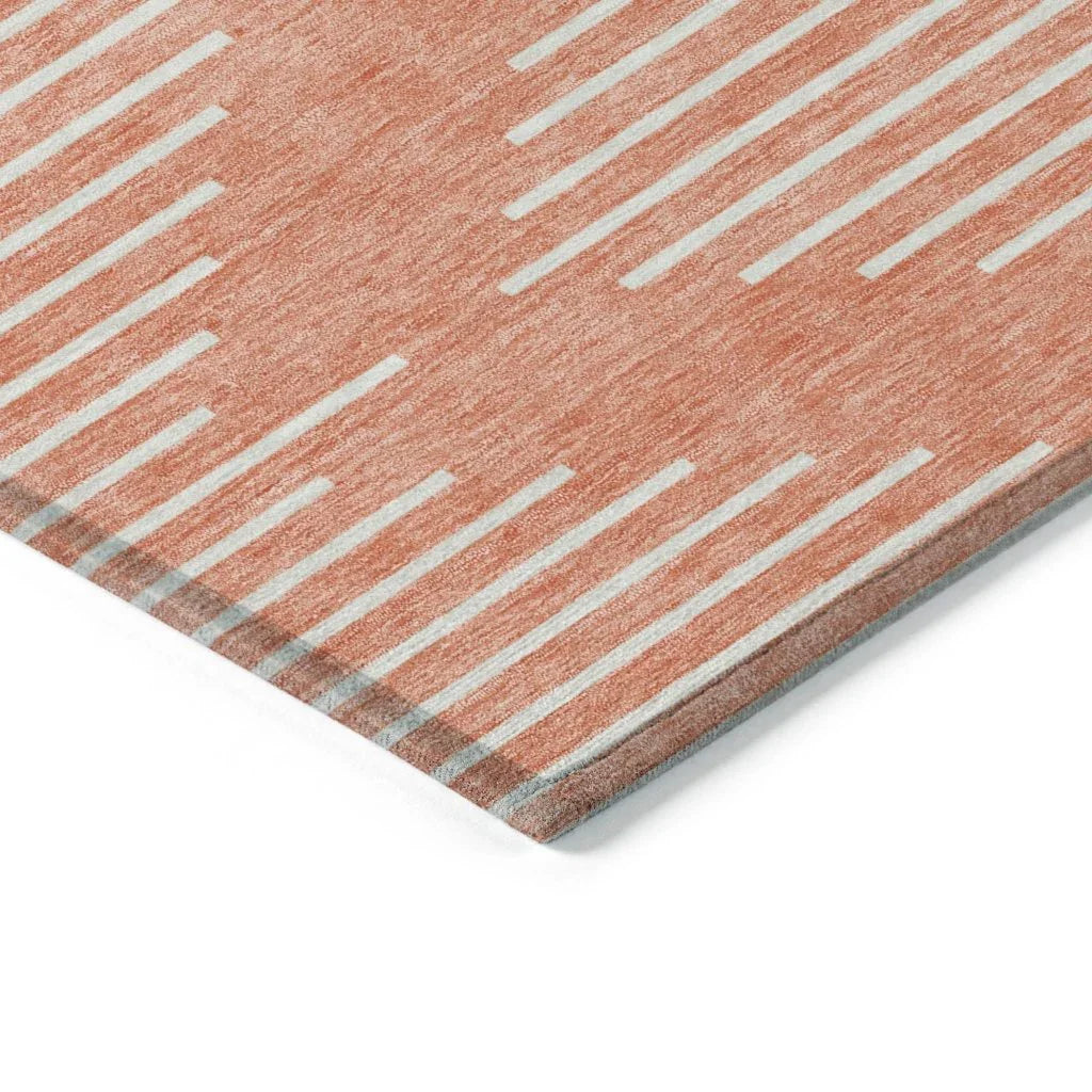 Velina Salmon Washable Indoor-Outdoor Rug-Outdoor Rugs-LOOMLAN Rugs-LOOMLAN