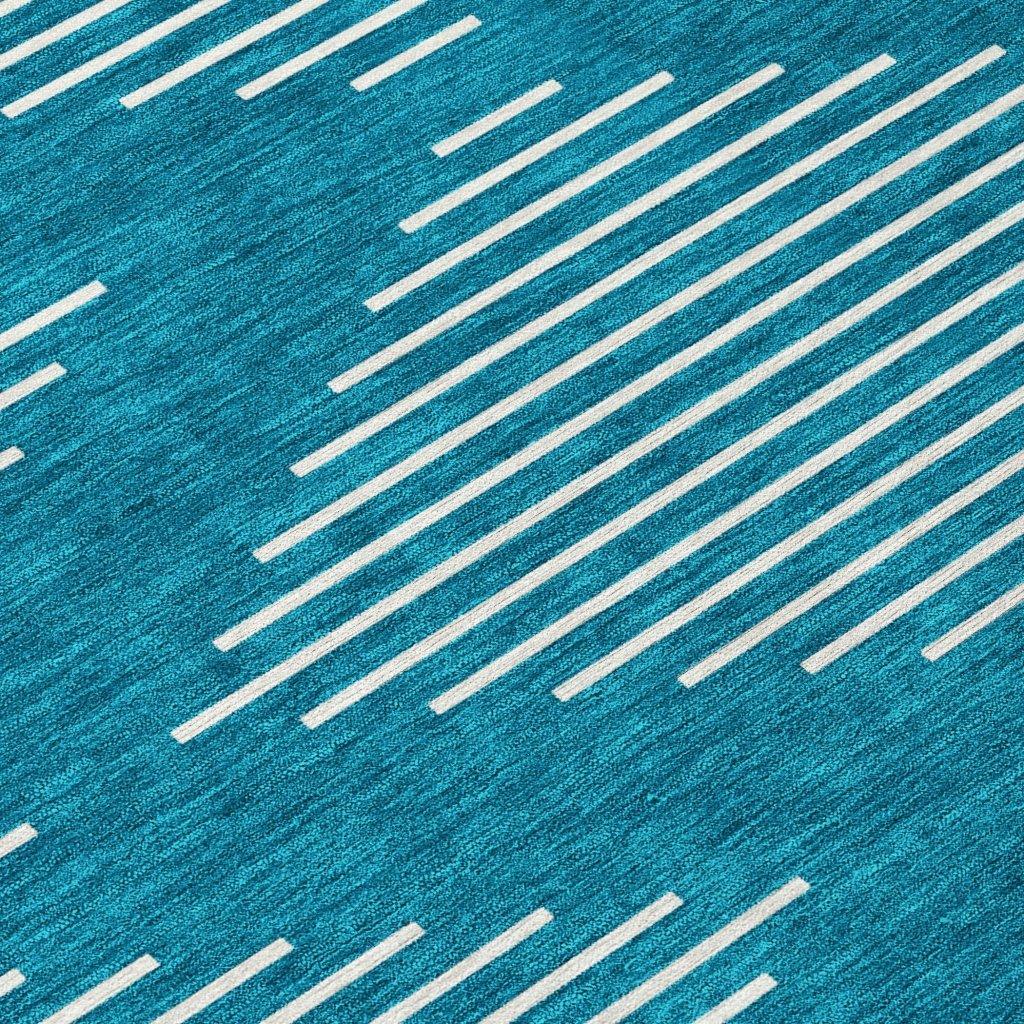Velina Teal Washable Indoor-Outdoor Rug-Outdoor Rugs-LOOMLAN Rugs-LOOMLAN