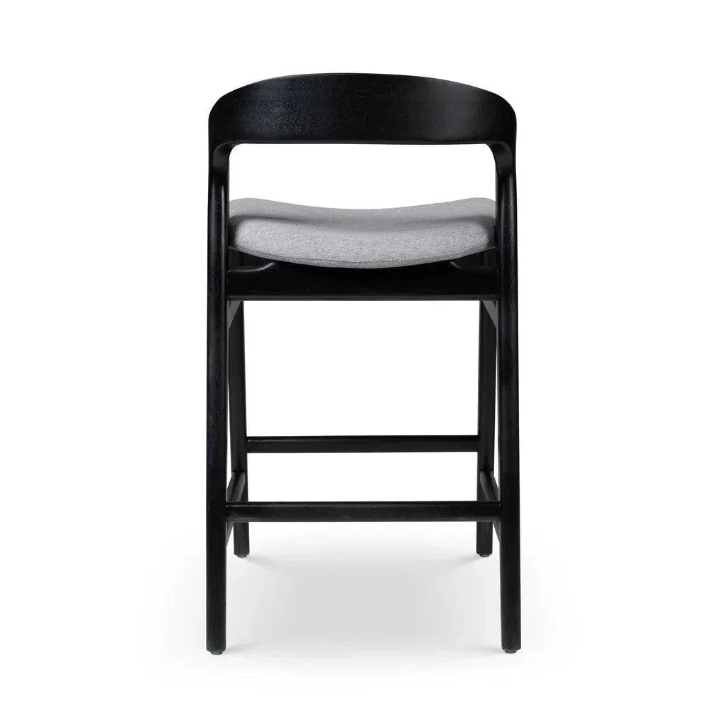 Velma Boucle Wooden Counter Stool - LOOMLAN - Urbia - Counter Stools