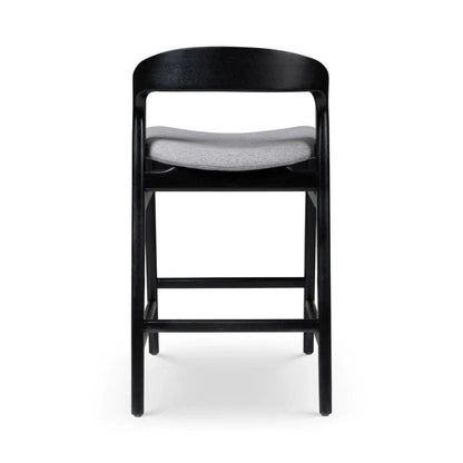 Velma Boucle Wooden Counter Stool - LOOMLAN - Urbia - Counter Stools