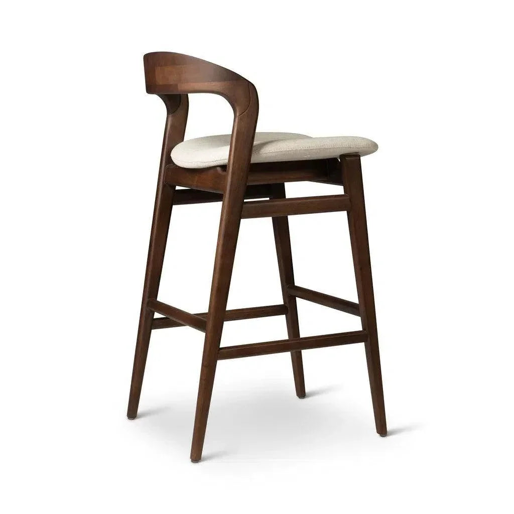 Velma Boucle Wooden Counter Stool - LOOMLAN - Urbia - Counter Stools