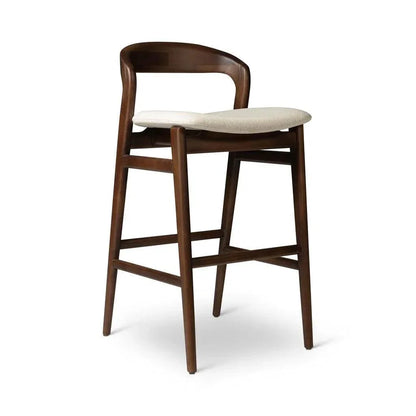 Velma Boucle Wooden Counter Stool - LOOMLAN - Urbia - Counter Stools