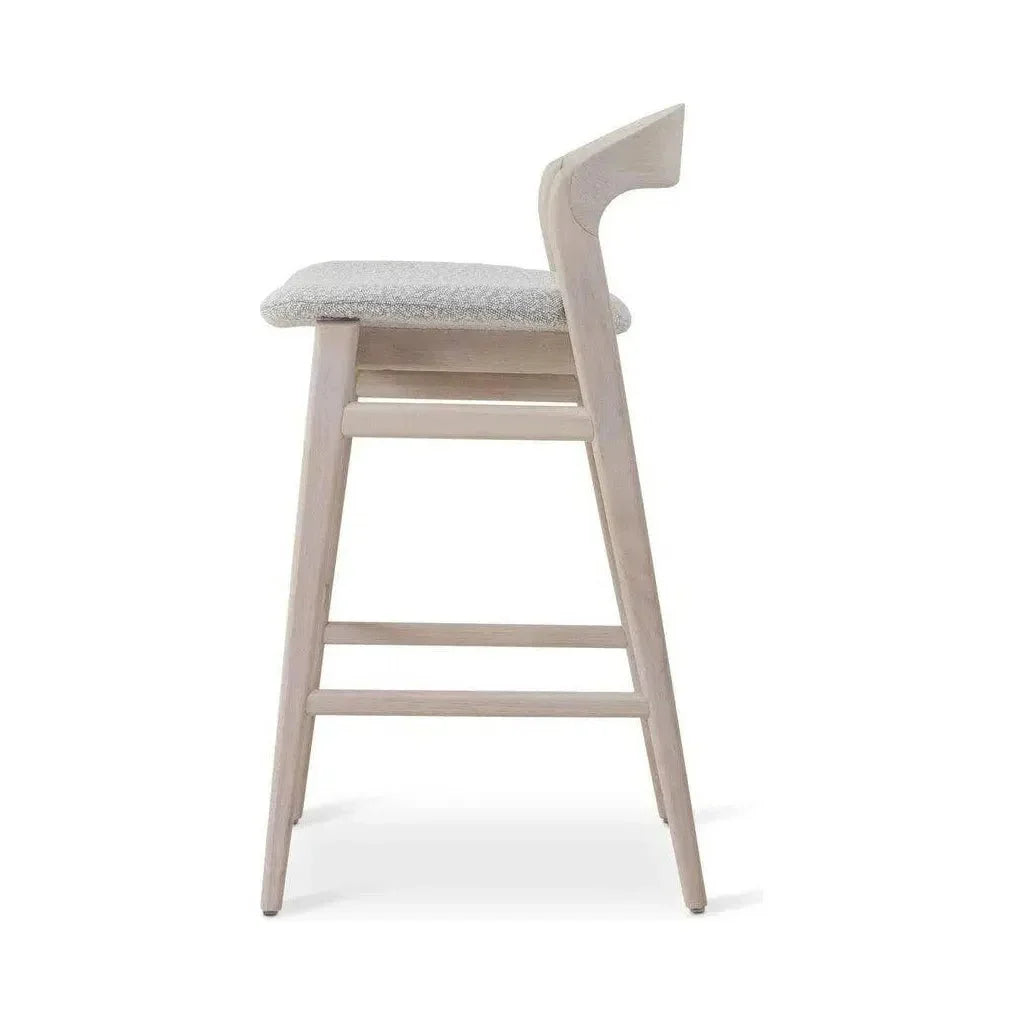 Velma Boucle Wooden Counter Stool - LOOMLAN - Urbia - Counter Stools