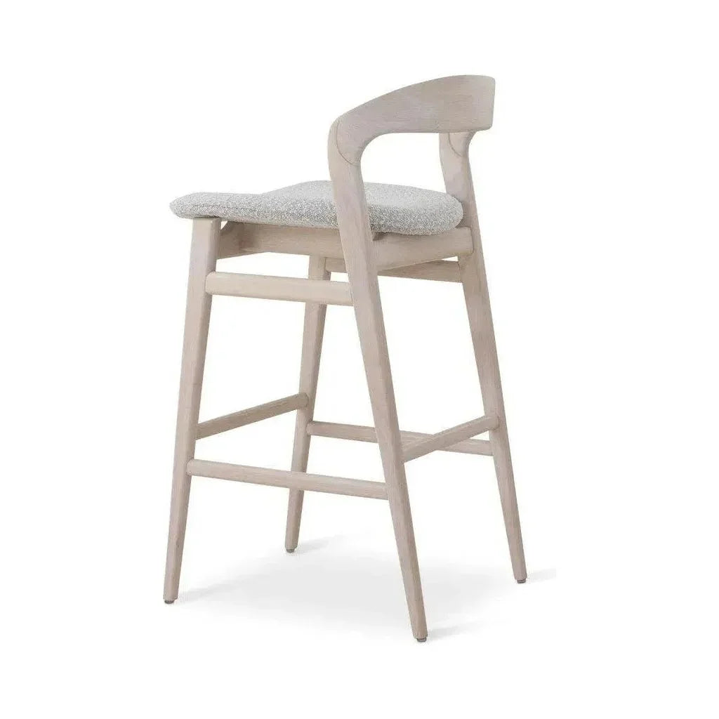 Velma Boucle Wooden Counter Stool - LOOMLAN - Urbia - Counter Stools