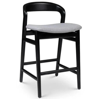 Velma Boucle Wooden Counter Stool - LOOMLAN - Urbia - Counter Stools