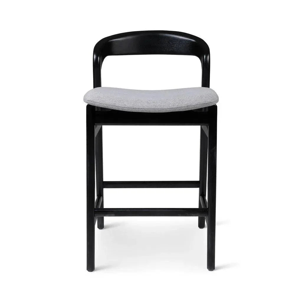 Velma Boucle Wooden Counter Stool - LOOMLAN - Urbia - Counter Stools