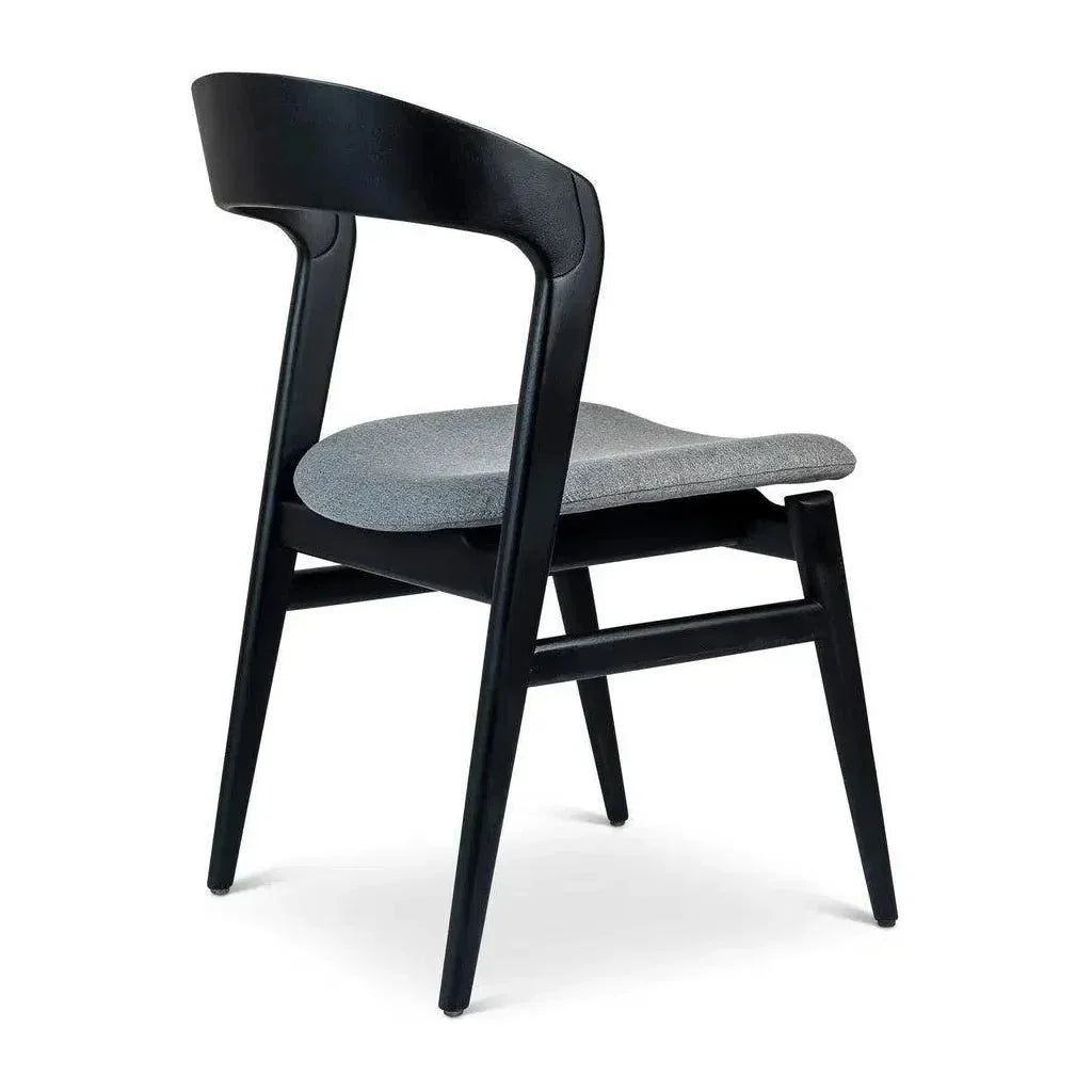 Velma Boucle Wooden Armless Side Chair - LOOMLAN - Urbia - Dining Chairs