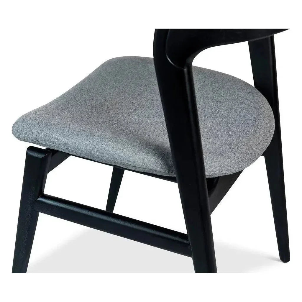 Velma Boucle Wooden Armless Side Chair - LOOMLAN - Urbia - Dining Chairs