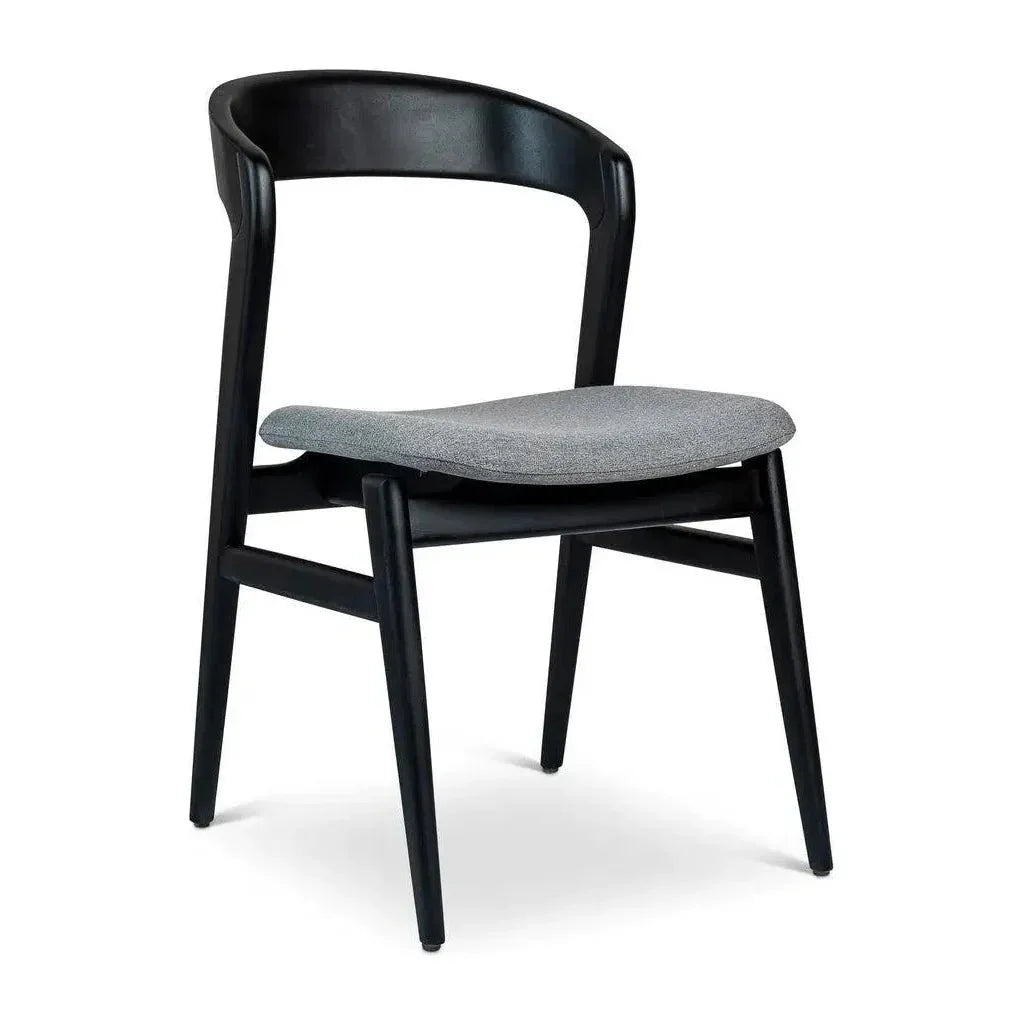 Velma Boucle Wooden Armless Side Chair - LOOMLAN - Urbia - Dining Chairs