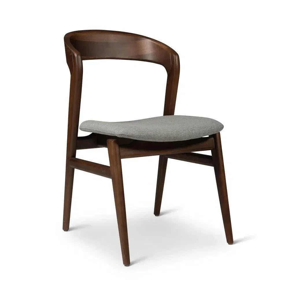 Velma Boucle Wooden Armless Side Chair - LOOMLAN - Urbia - Dining Chairs