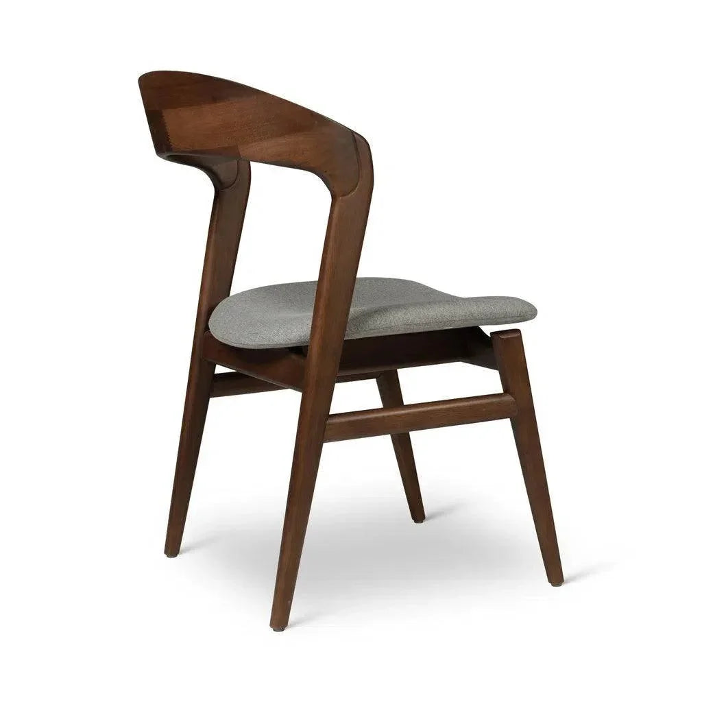Velma Boucle Wooden Armless Side Chair - LOOMLAN - Urbia - Dining Chairs