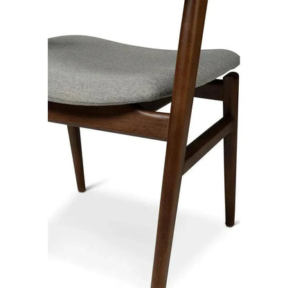 Velma Boucle Wooden Armless Side Chair - LOOMLAN - Urbia - Dining Chairs