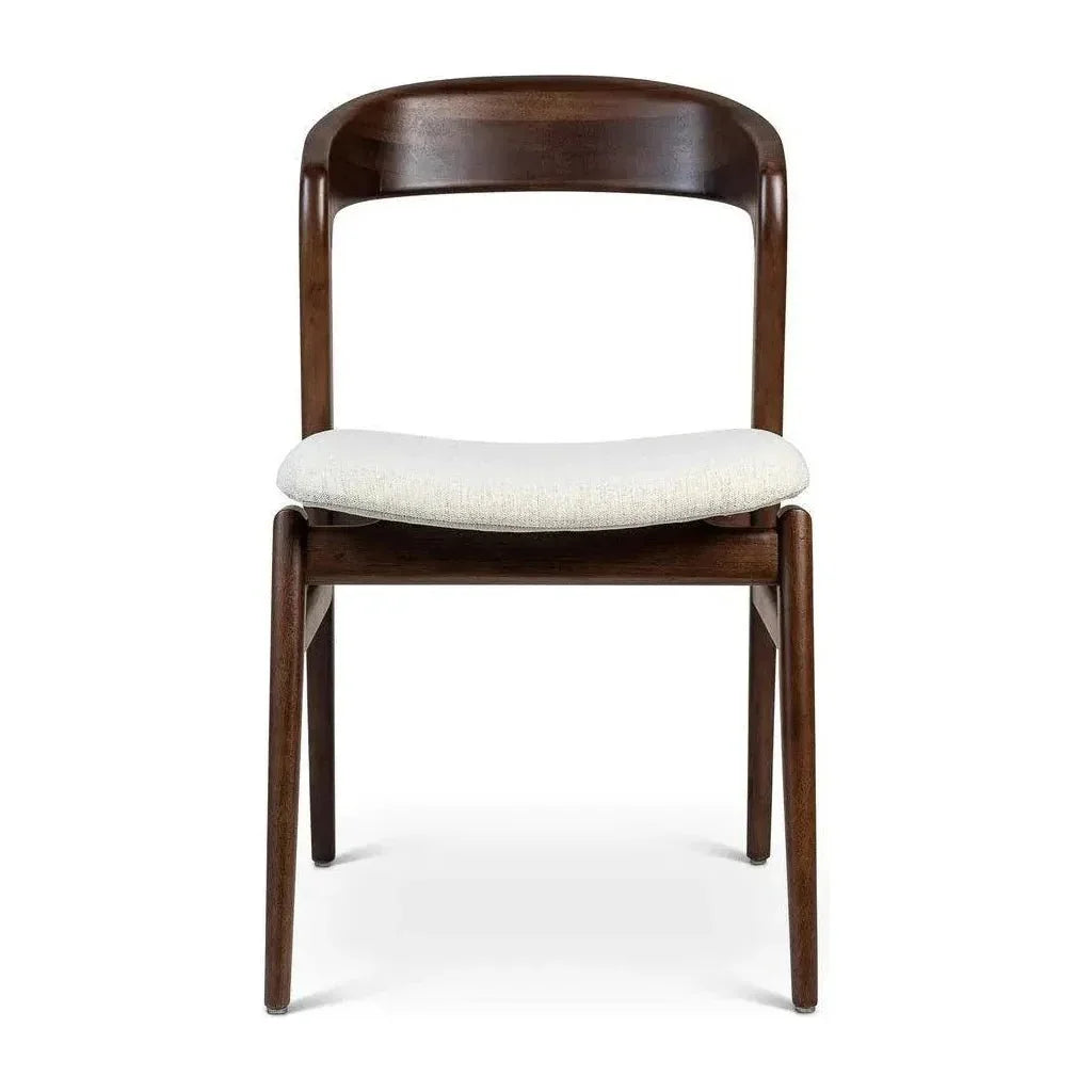Velma Boucle Wooden Armless Side Chair - LOOMLAN - Urbia - Dining Chairs