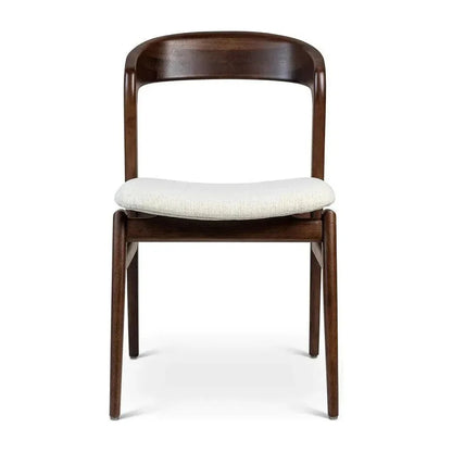 Velma Boucle Wooden Armless Side Chair - LOOMLAN - Urbia - Dining Chairs