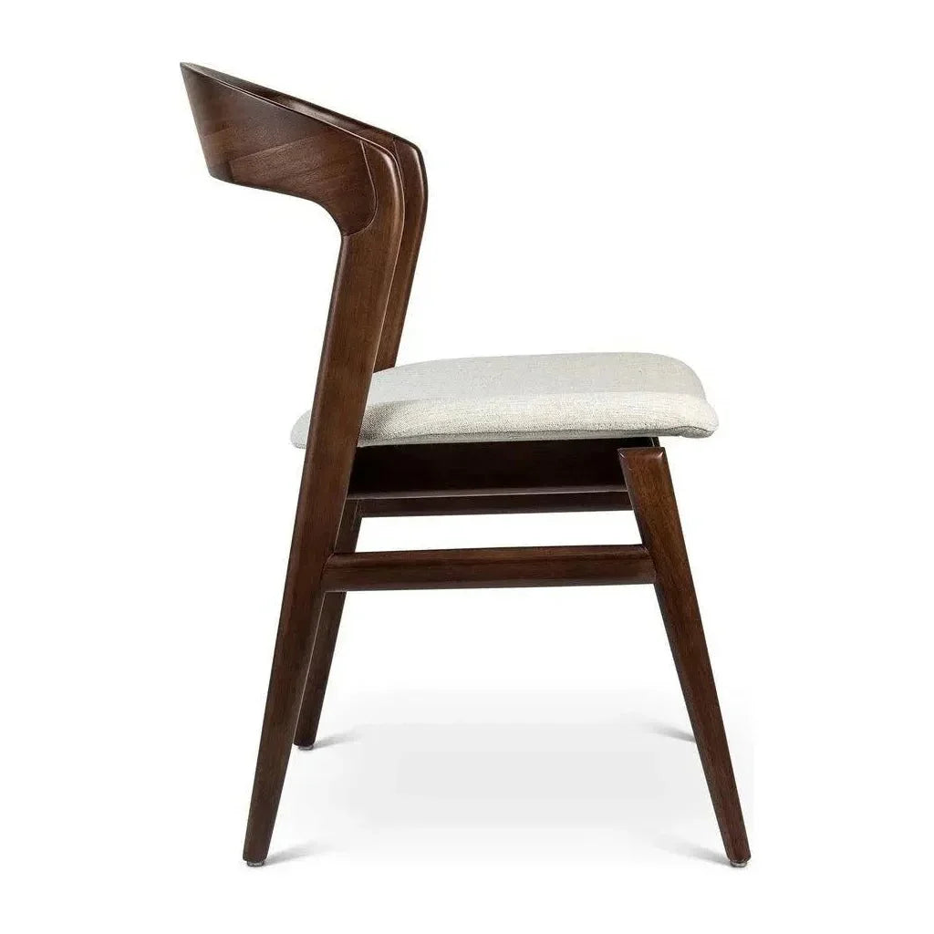 Velma Boucle Wooden Armless Side Chair - LOOMLAN - Urbia - Dining Chairs