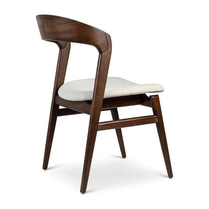 Velma Boucle Wooden Armless Side Chair - LOOMLAN - Urbia - Dining Chairs
