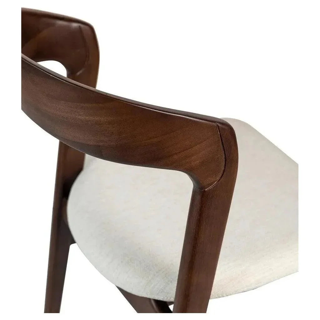 Velma Boucle Wooden Armless Side Chair - LOOMLAN - Urbia - Dining Chairs