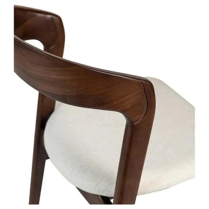 Velma Boucle Wooden Armless Side Chair - LOOMLAN - Urbia - Dining Chairs